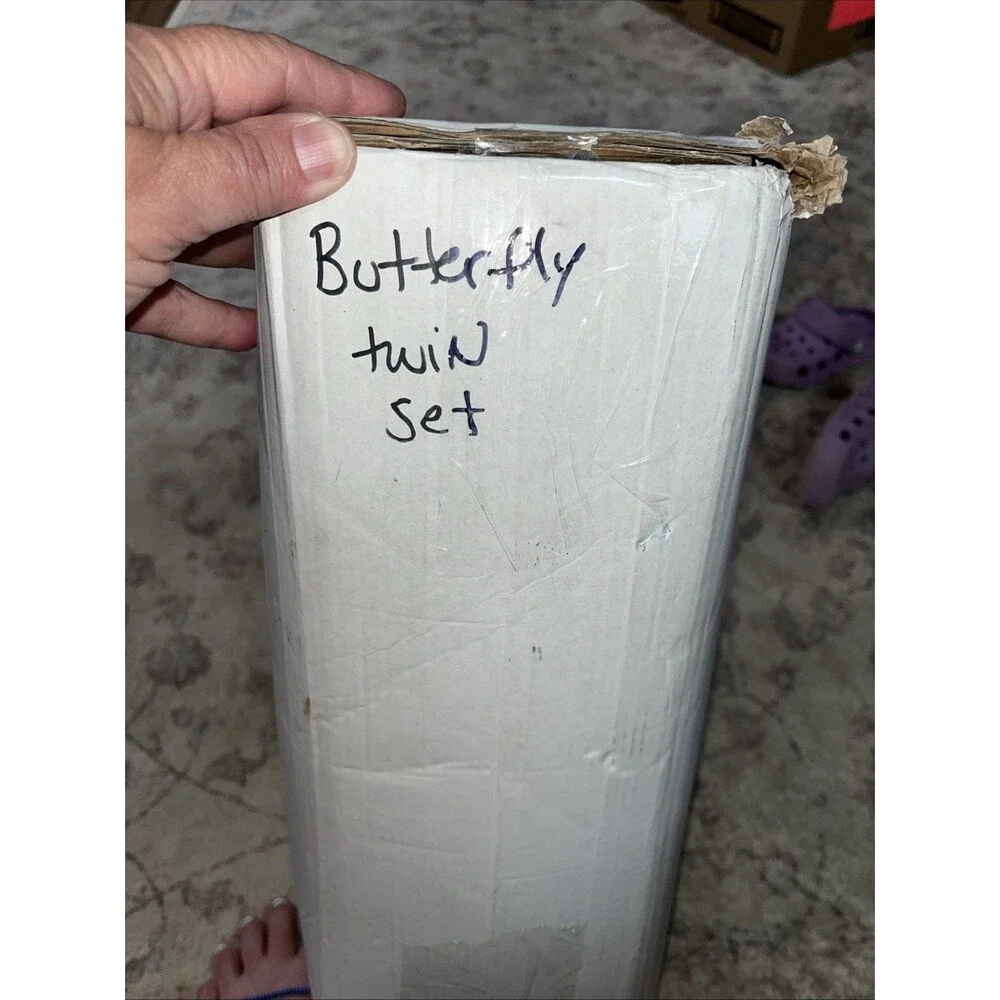 ARTALL Butterfly Pattern Bed in A Bag 6 Piece Bedding Twin Comforter